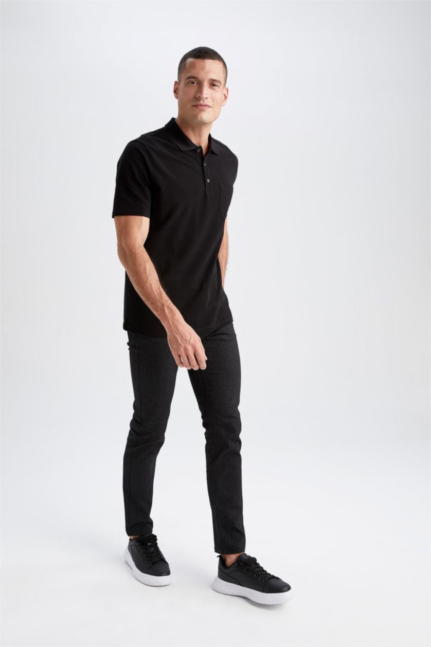 MAN Black Slim Fit Trousers