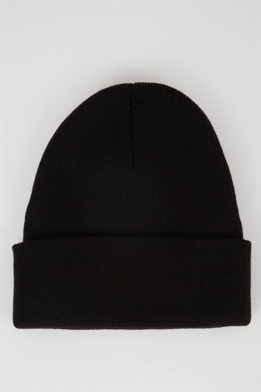 FEMME Noir Bonnet d'hiver Femme