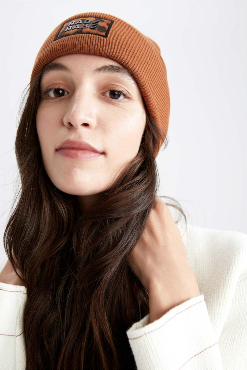 FEMME Beige Bonnet d'hiver Femme