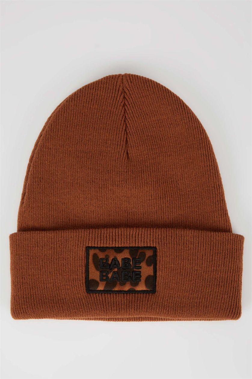 FEMME Beige Bonnet d'hiver Femme