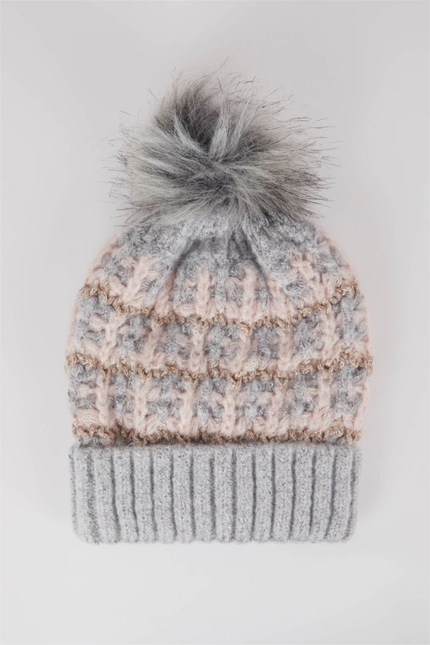 FEMME Gris Clair Bonnet d'hiver Femme