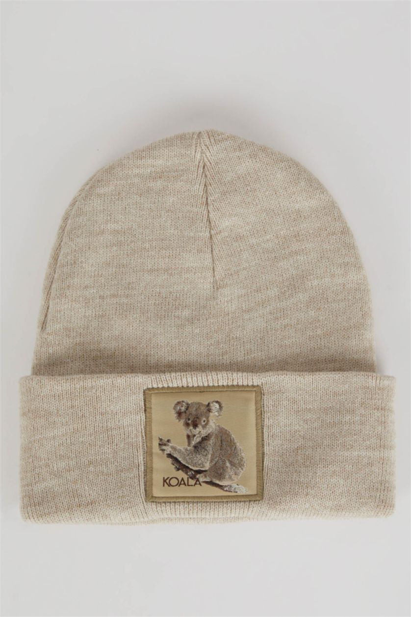 FEMME Beige Bonnet d'hiver Femme