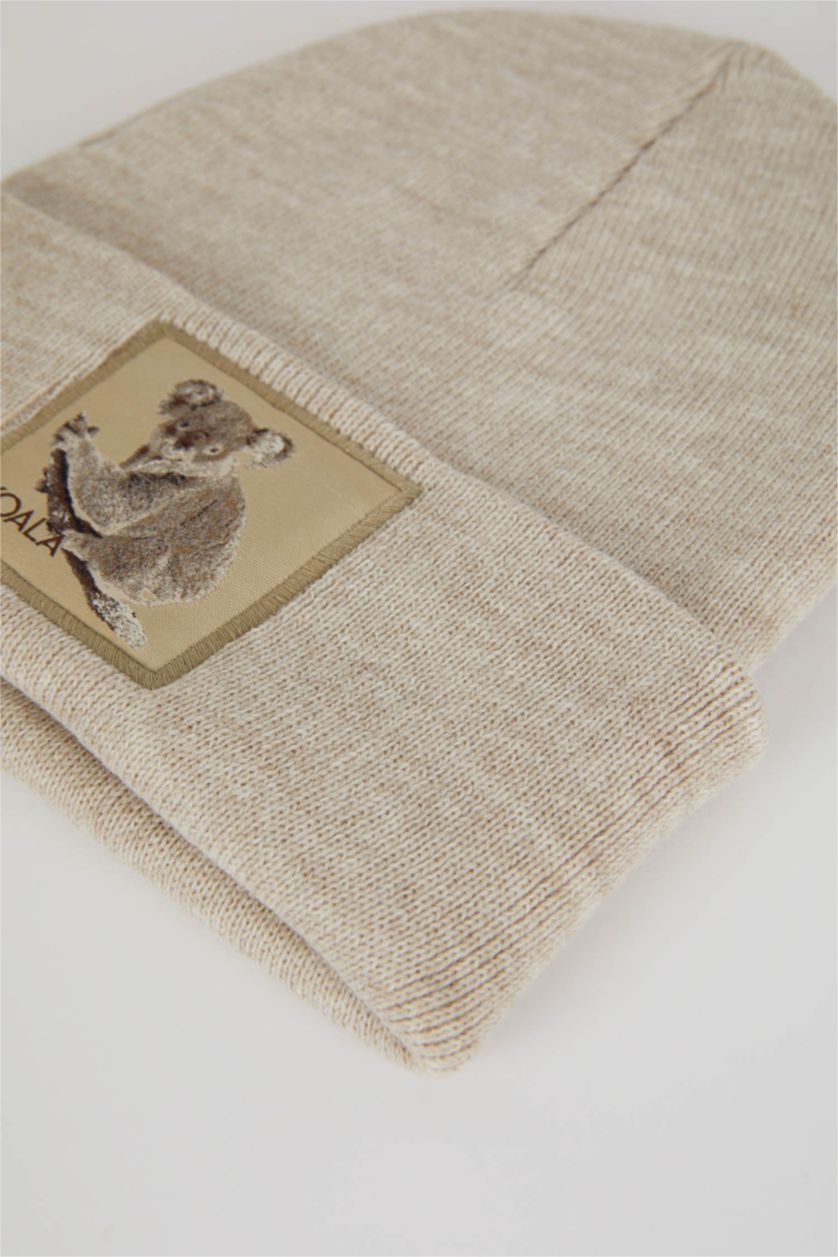 FEMME Beige Bonnet d'hiver Femme