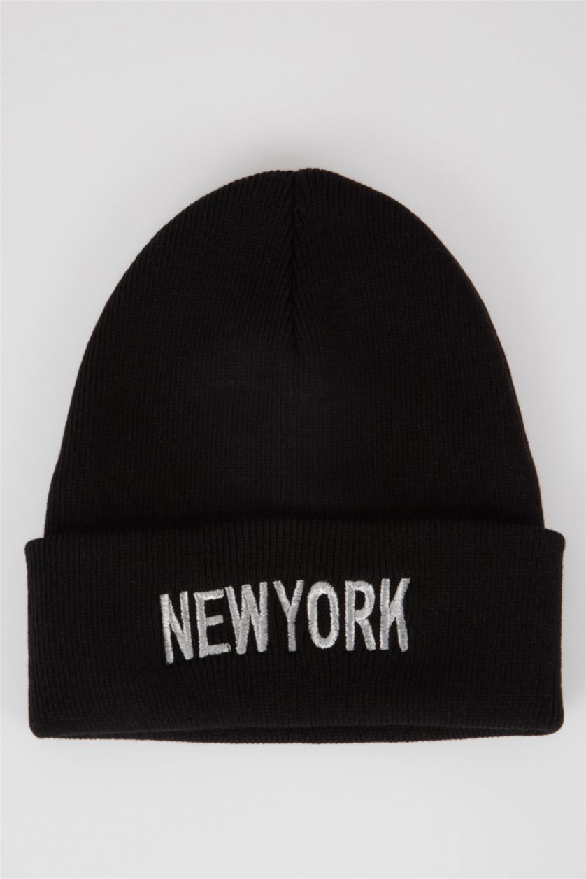 FEMME Noir Bonnet d'hiver