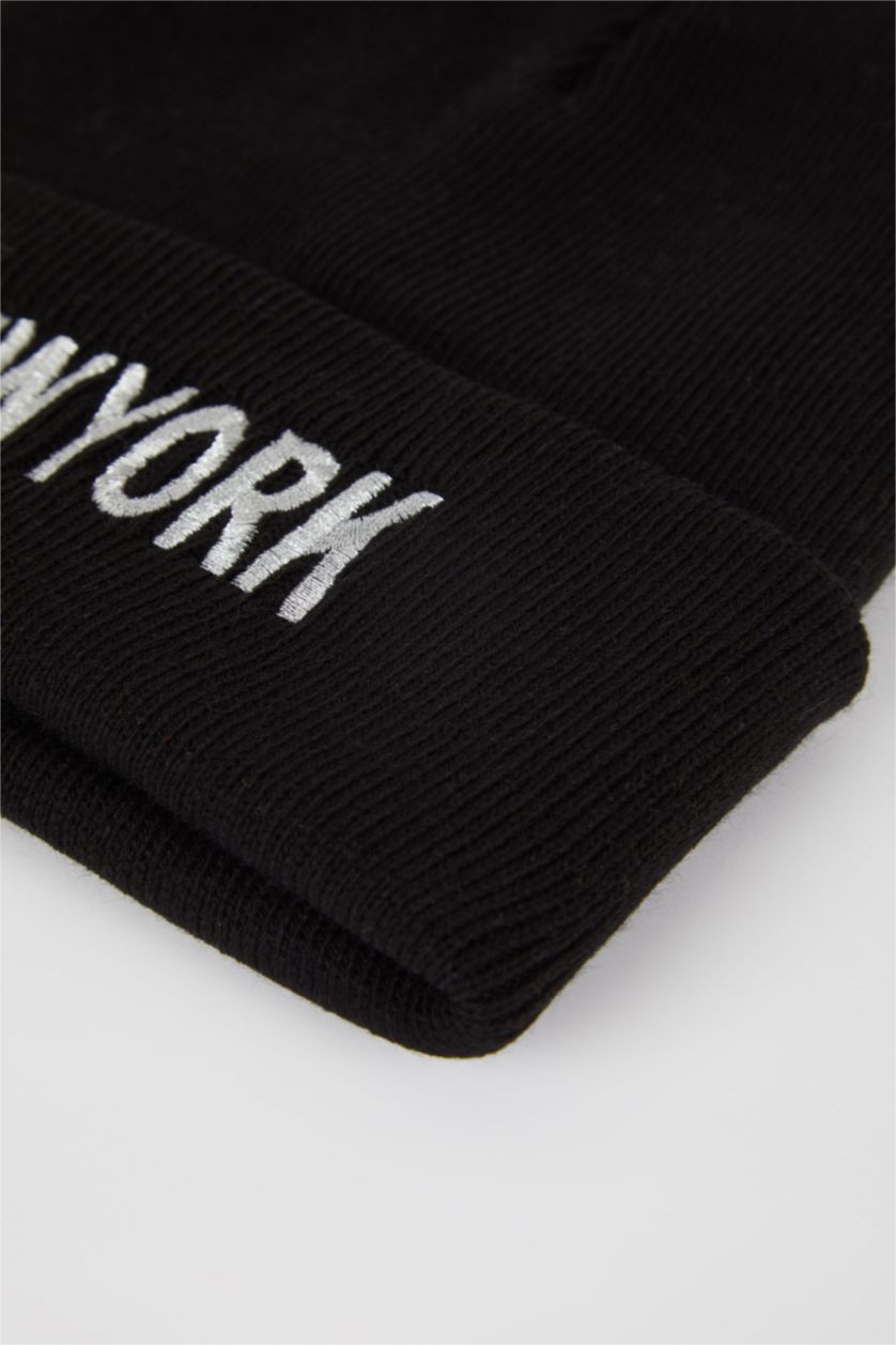FEMME Noir Bonnet d'hiver