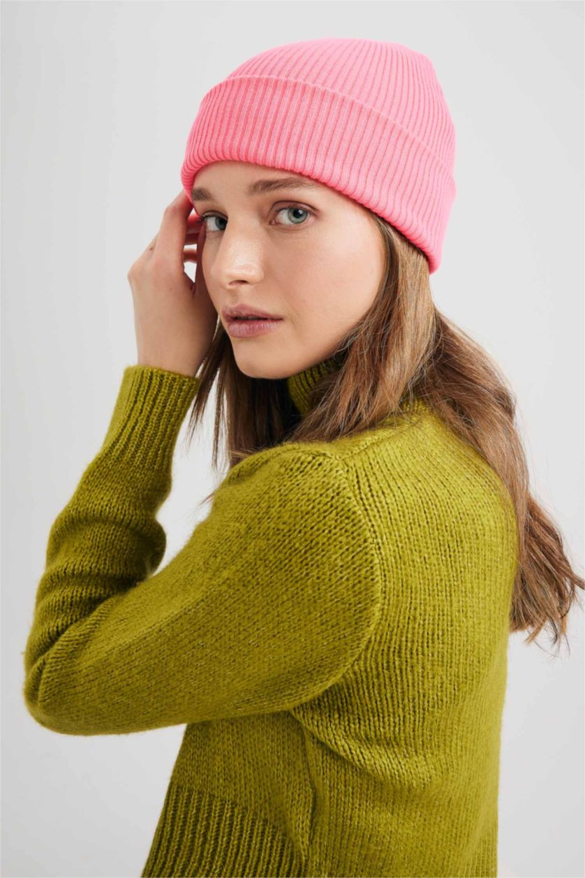 FEMME Rose Bonnet d'hiver Basique Femme