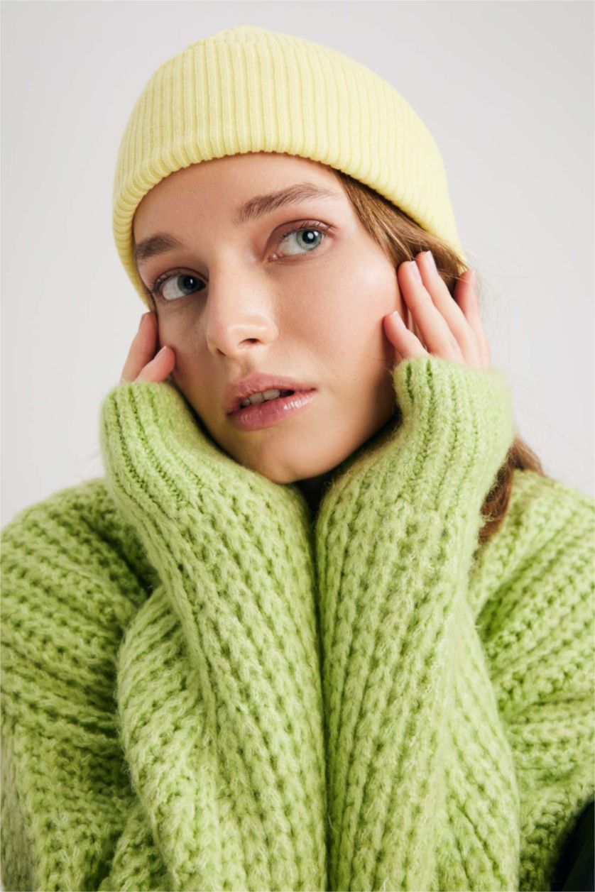 FEMME Sarı Bonnet d'hiver Basique Femme