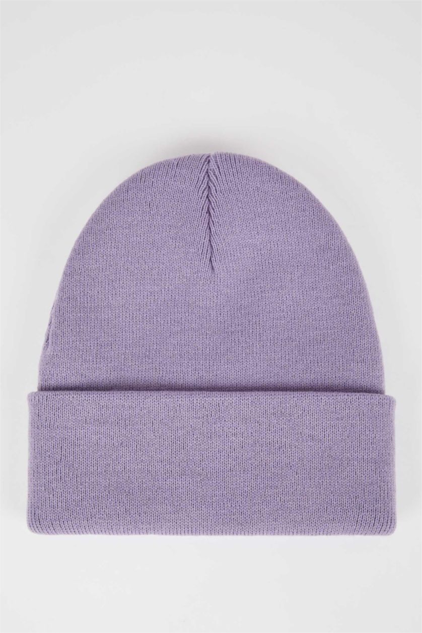 WOMAN Lilac Women Winter Acrylic Knitwear Beret