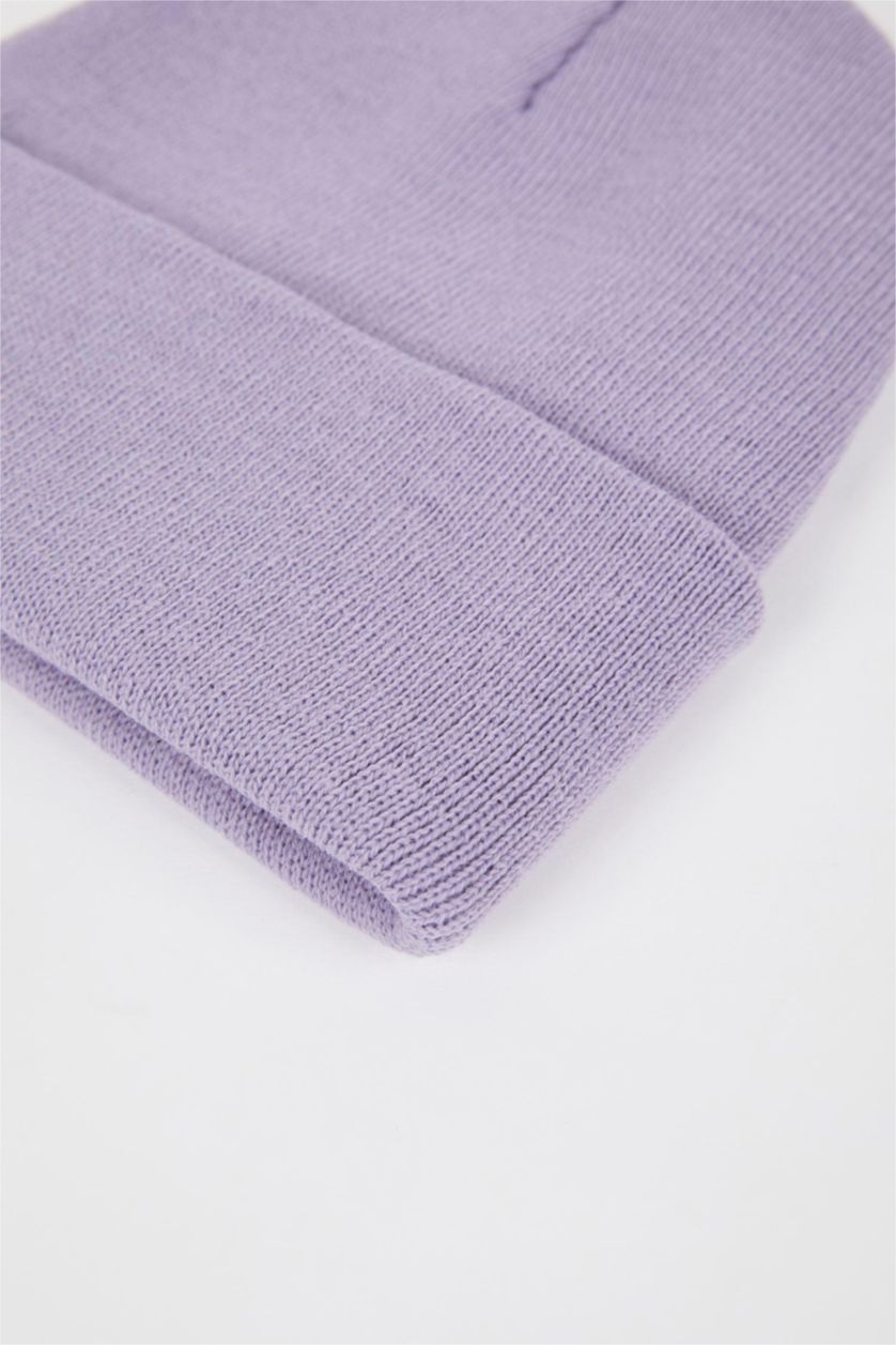 WOMAN Lilac Women Winter Acrylic Knitwear Beret
