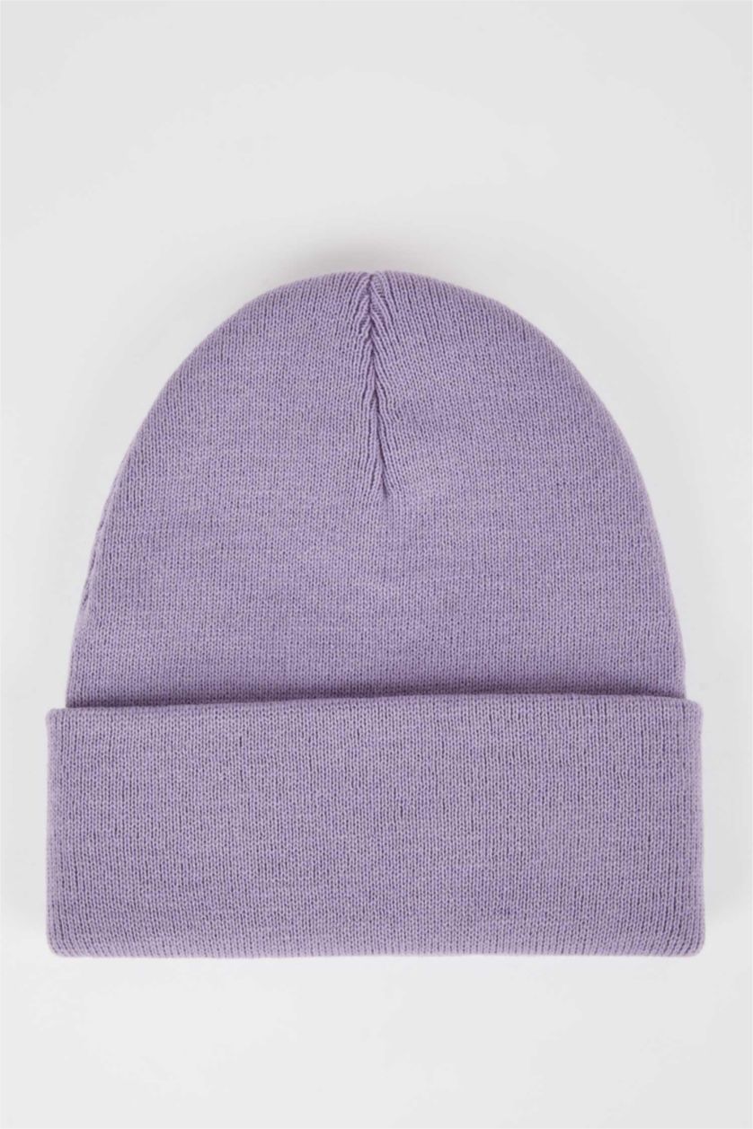 WOMAN Lilac Women Winter Acrylic Knitwear Beret