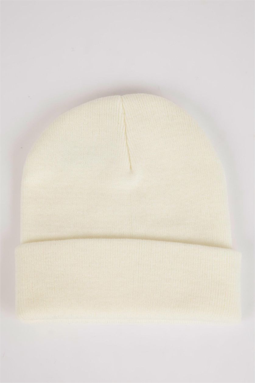 FEMME Écru Bonnet d'hiver