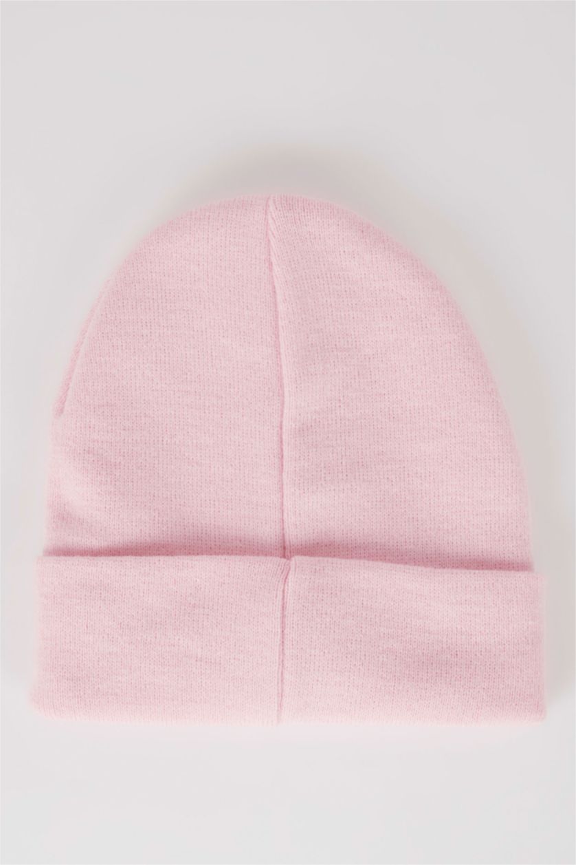 GIRLS & TEENS Pink Girl Unicorn Patterned Beret Scarf Set