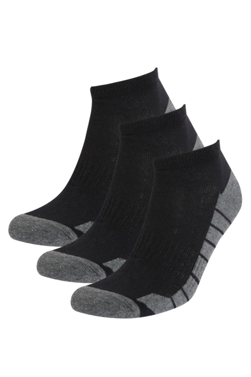 HOMME Noir Lot de 3 paires de Chaussettes Courtes en Coton pour Homme