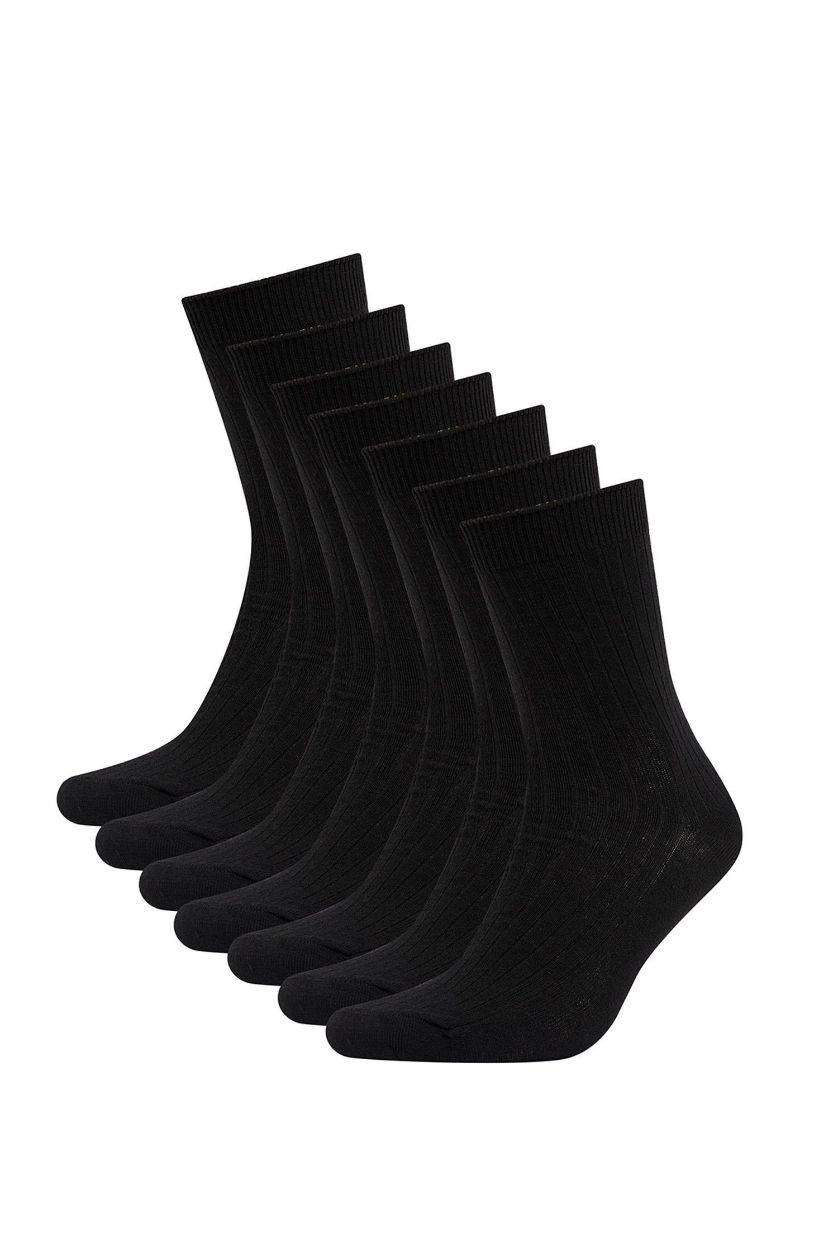 Kadın Karma 7'li Pamuklu Uzun Çorap