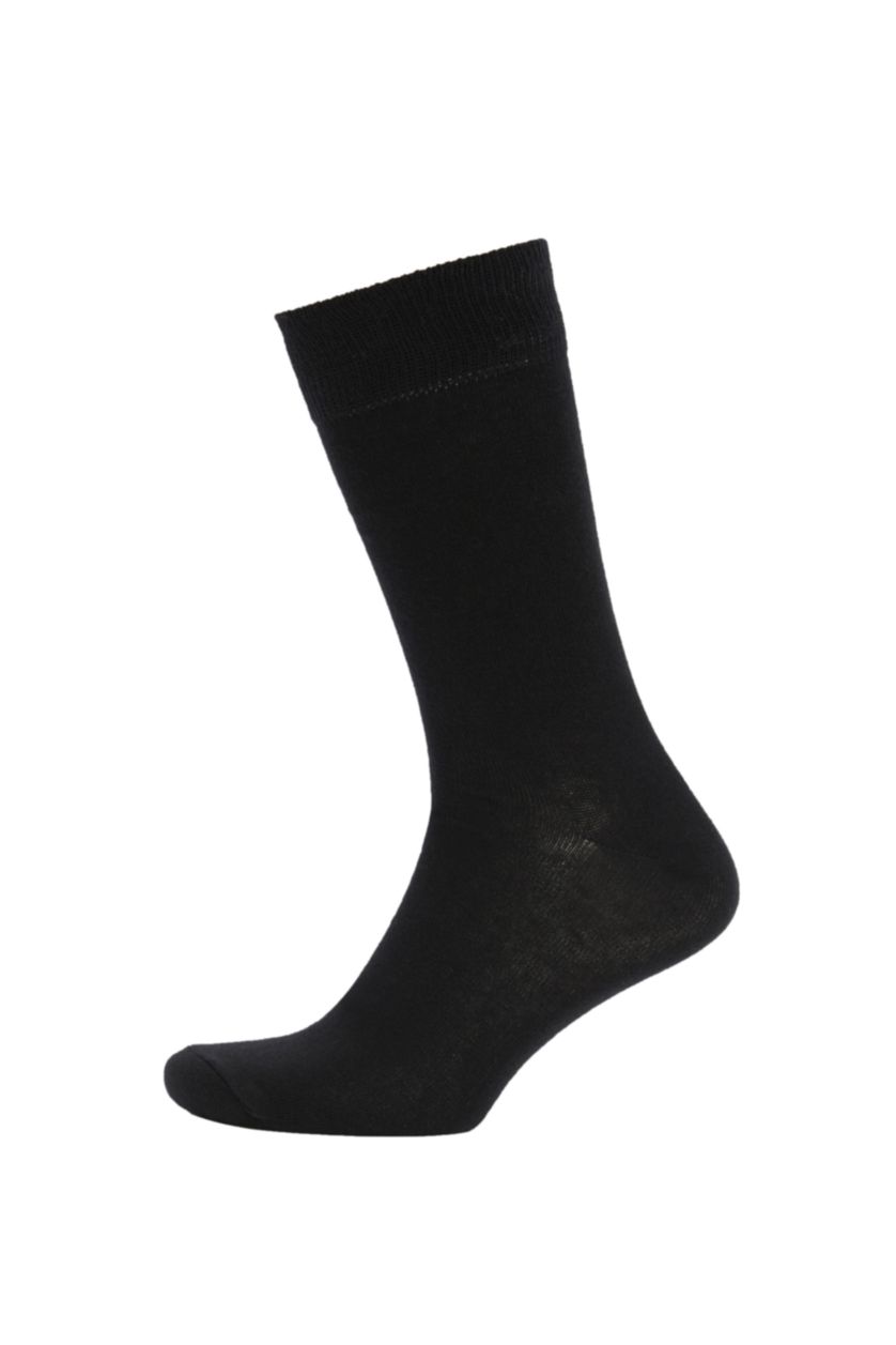 Erkek Siyah Erkek 3'lü Pamuklu Uzun Çorap