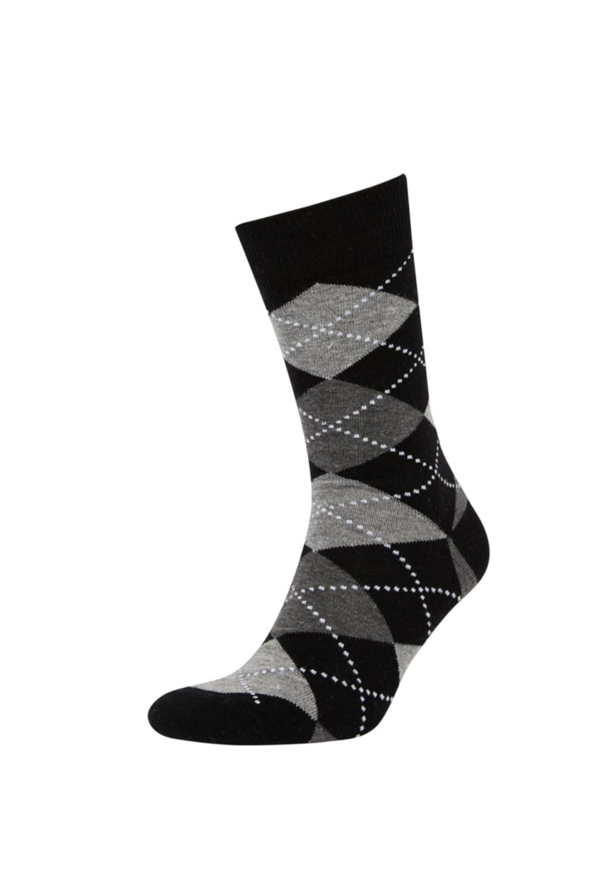 MAN MIXED Men's Cotton Patterned 5-Piece Socks