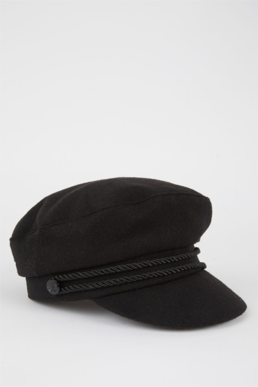 Kadın Siyah Kadın Denizci Şapkası