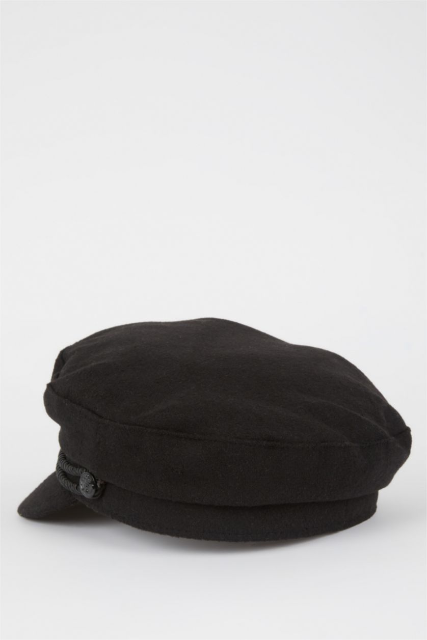 Kadın Siyah Kadın Denizci Şapkası