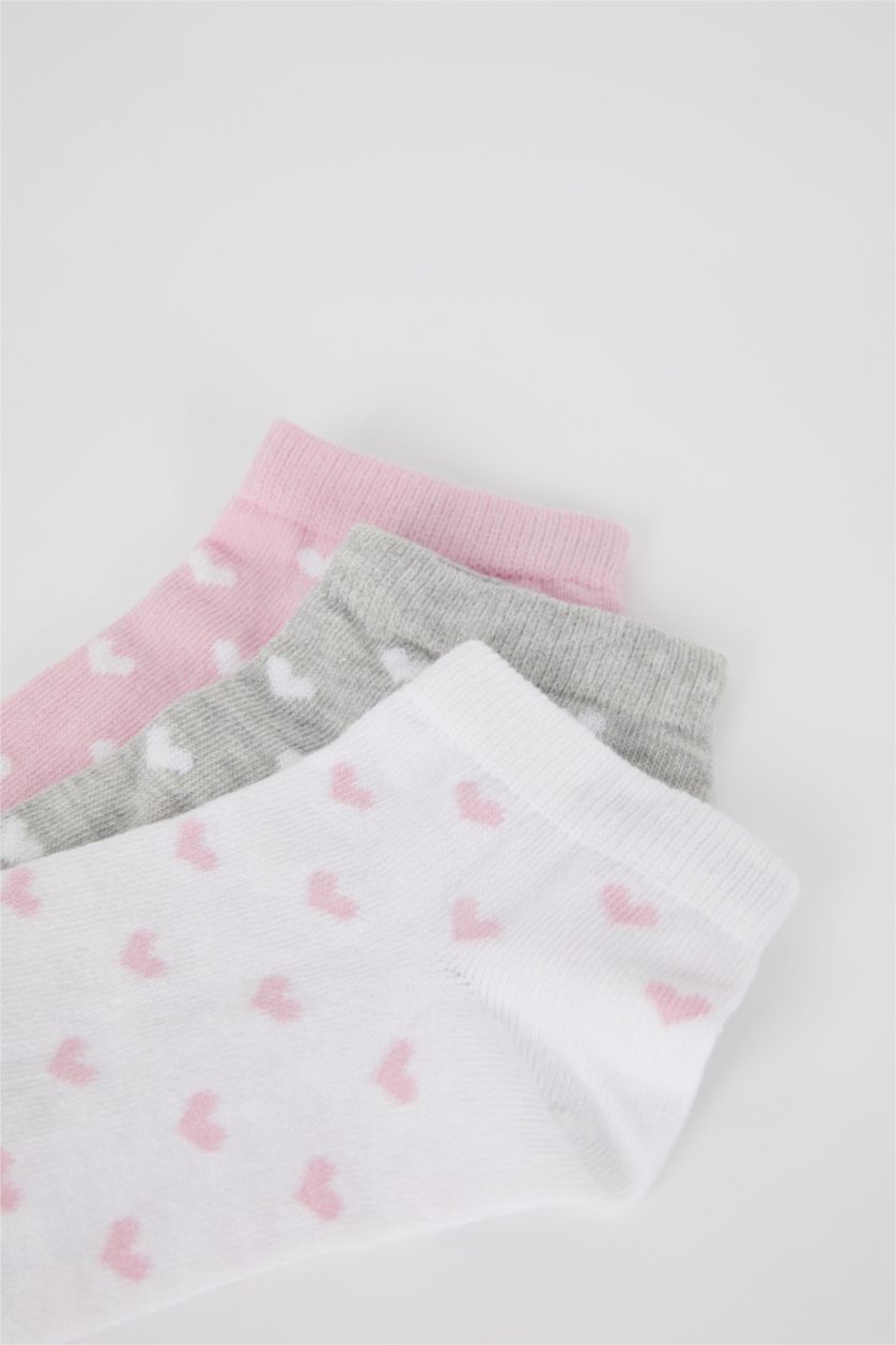 WOMAN MIXED Women Fall in Love 3 Pack Cotton Booties Socks