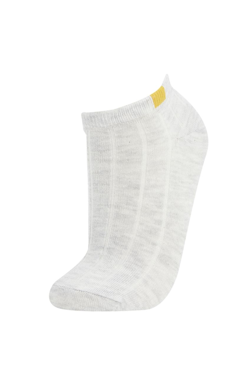 FEMME Jaune Foncé Lot de 3 paires de chaussettes courtes en coton pour femme