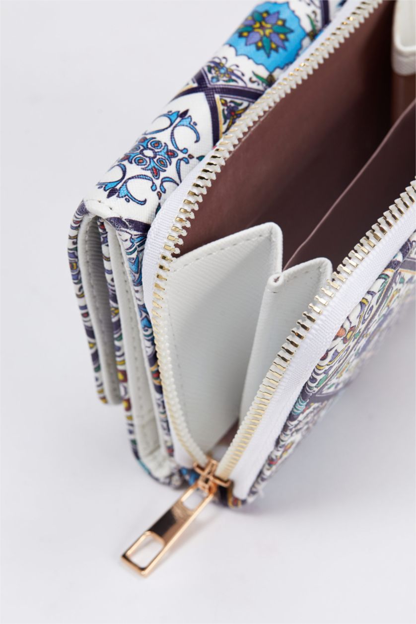 Kadın Karma Kadın Suni Deri Desenli Cüzdan