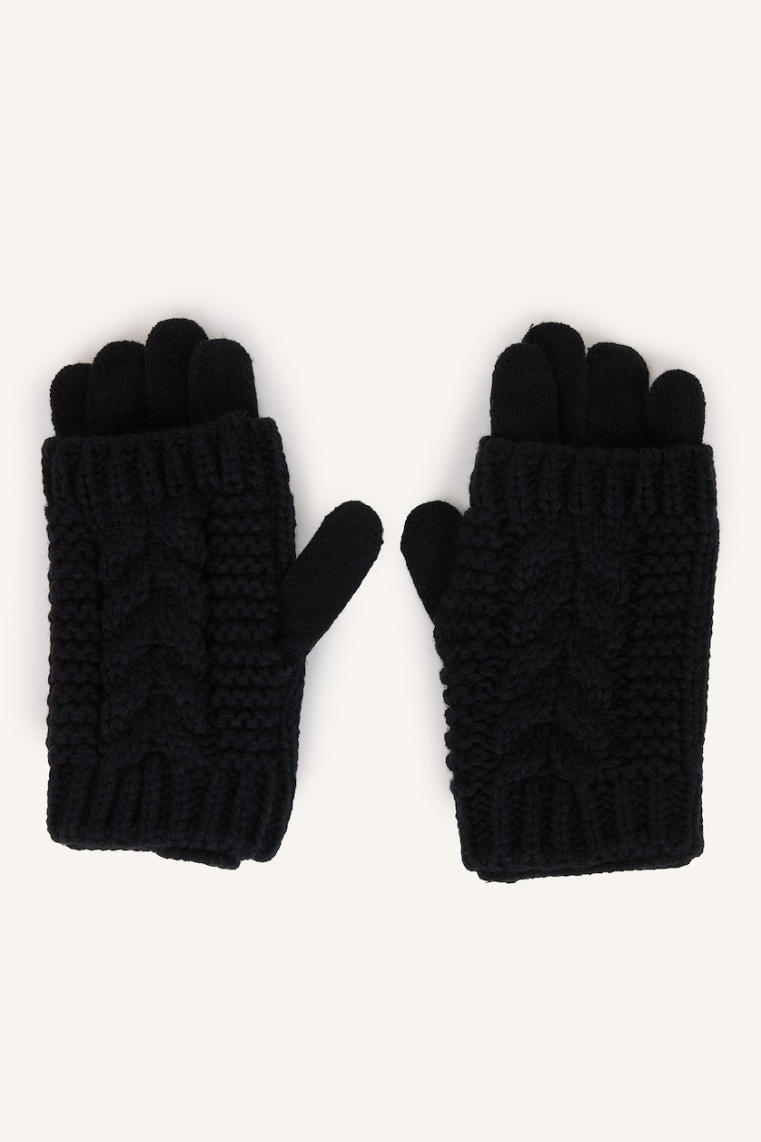 Women Black Woman 2 piece Gloves