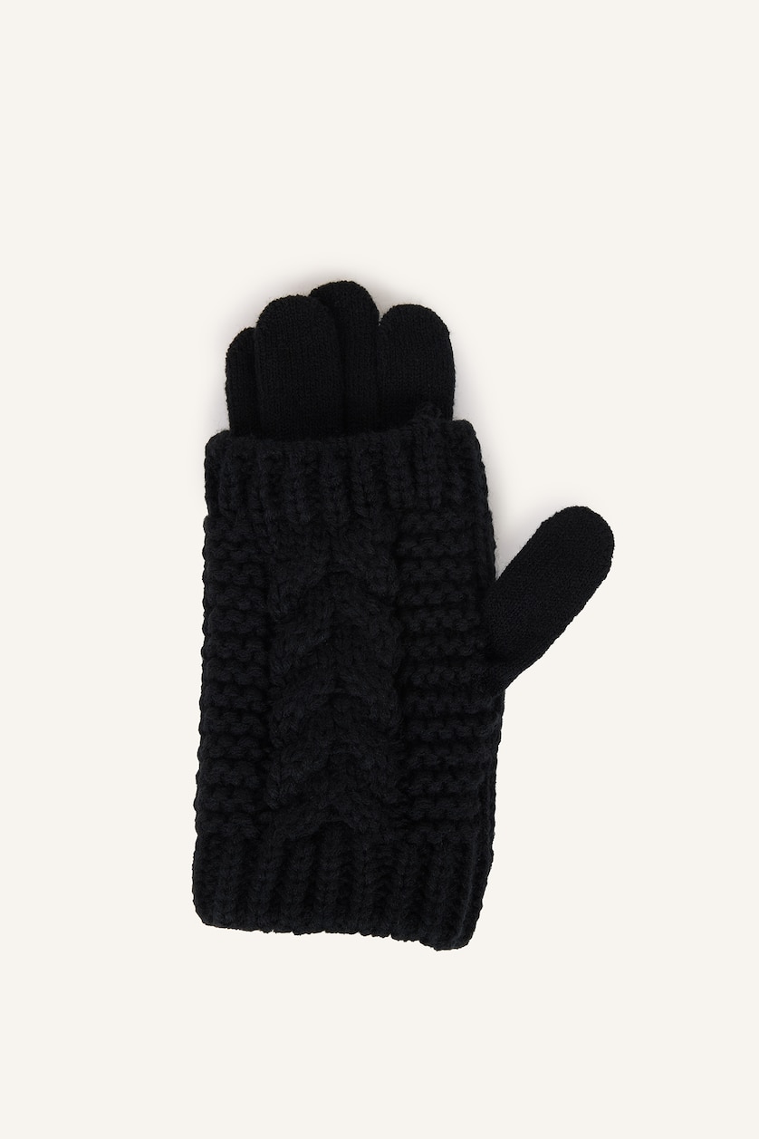 Women Black Woman 2 piece Gloves