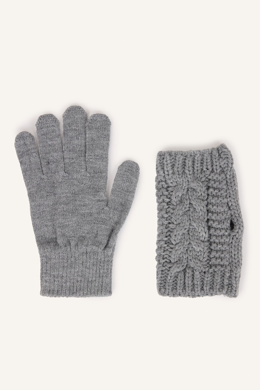 Women Grey Woman 2 piece Gloves