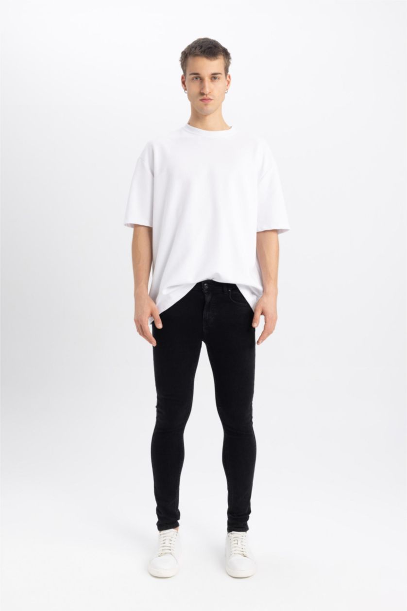MAN Black Super Skinny Trousers