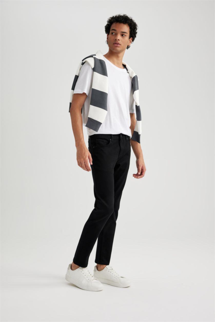 MAN Black Carlo Skinny Fit Trousers
