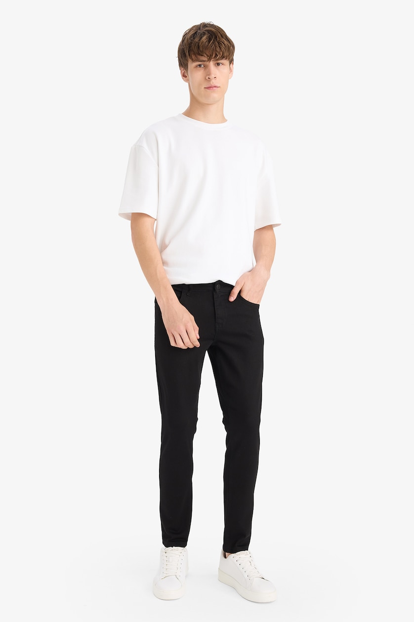 Erkek Siyah Carlo Skinny Fıt Jean