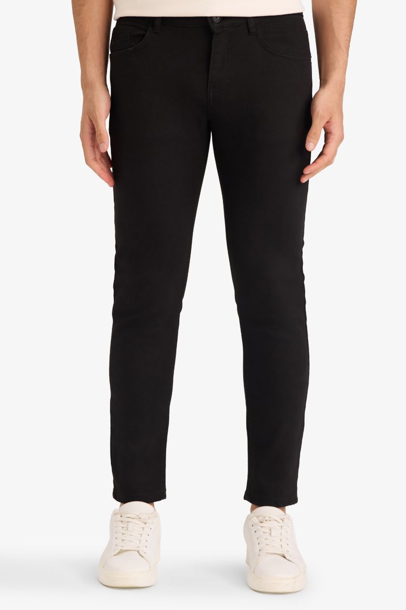 MAN Black Carlo Skinny Fit Regular Waist Jeans