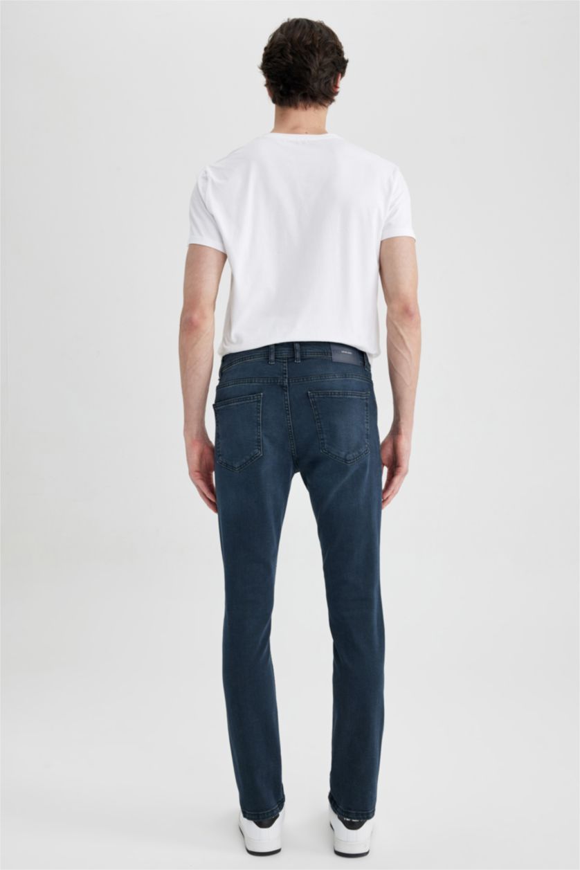 HOMME Indigo Pantalon Jean PEDRO - Coupe slim en jean Ourlet étroit