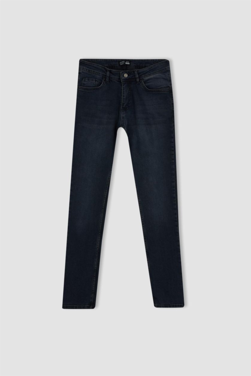 HOMME Indigo Pantalon Jean PEDRO - Coupe slim en jean Ourlet étroit
