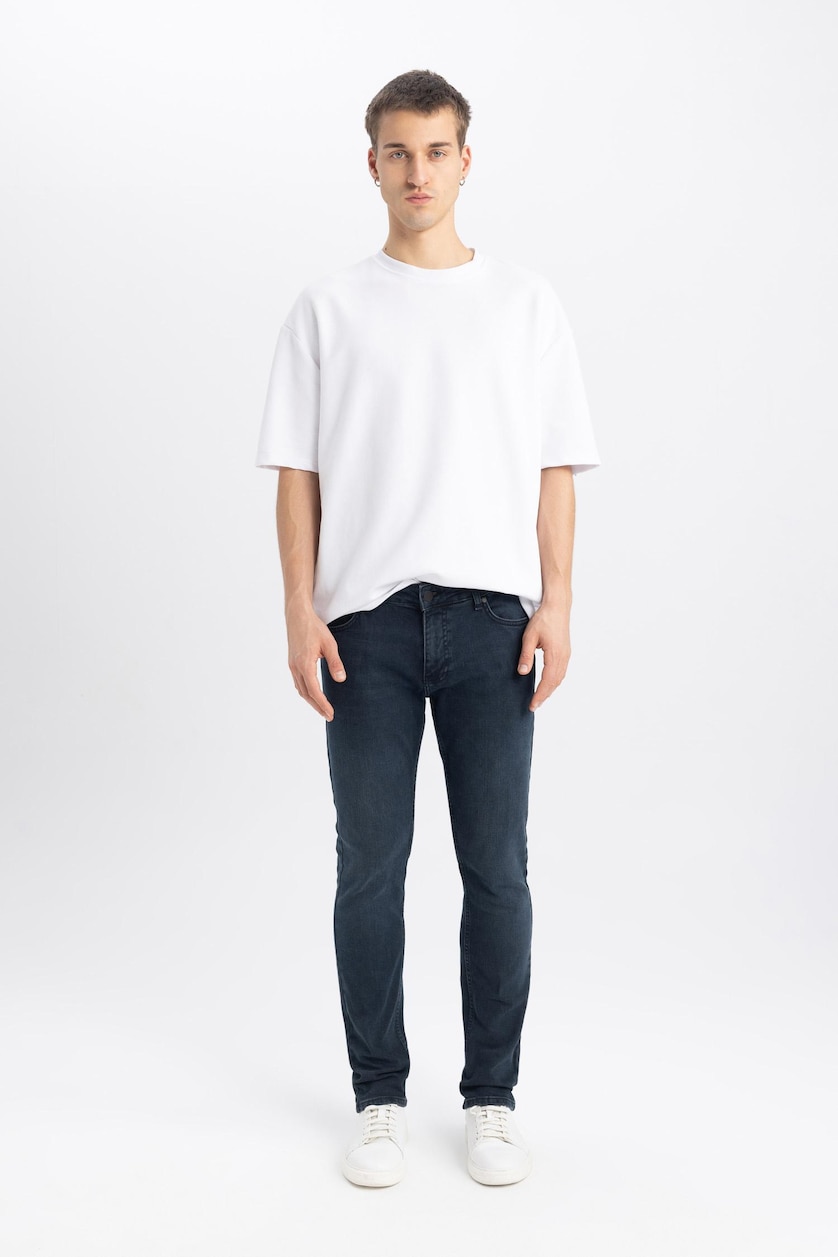 HOMME Indigo PEDRO - Coupe slim en jean