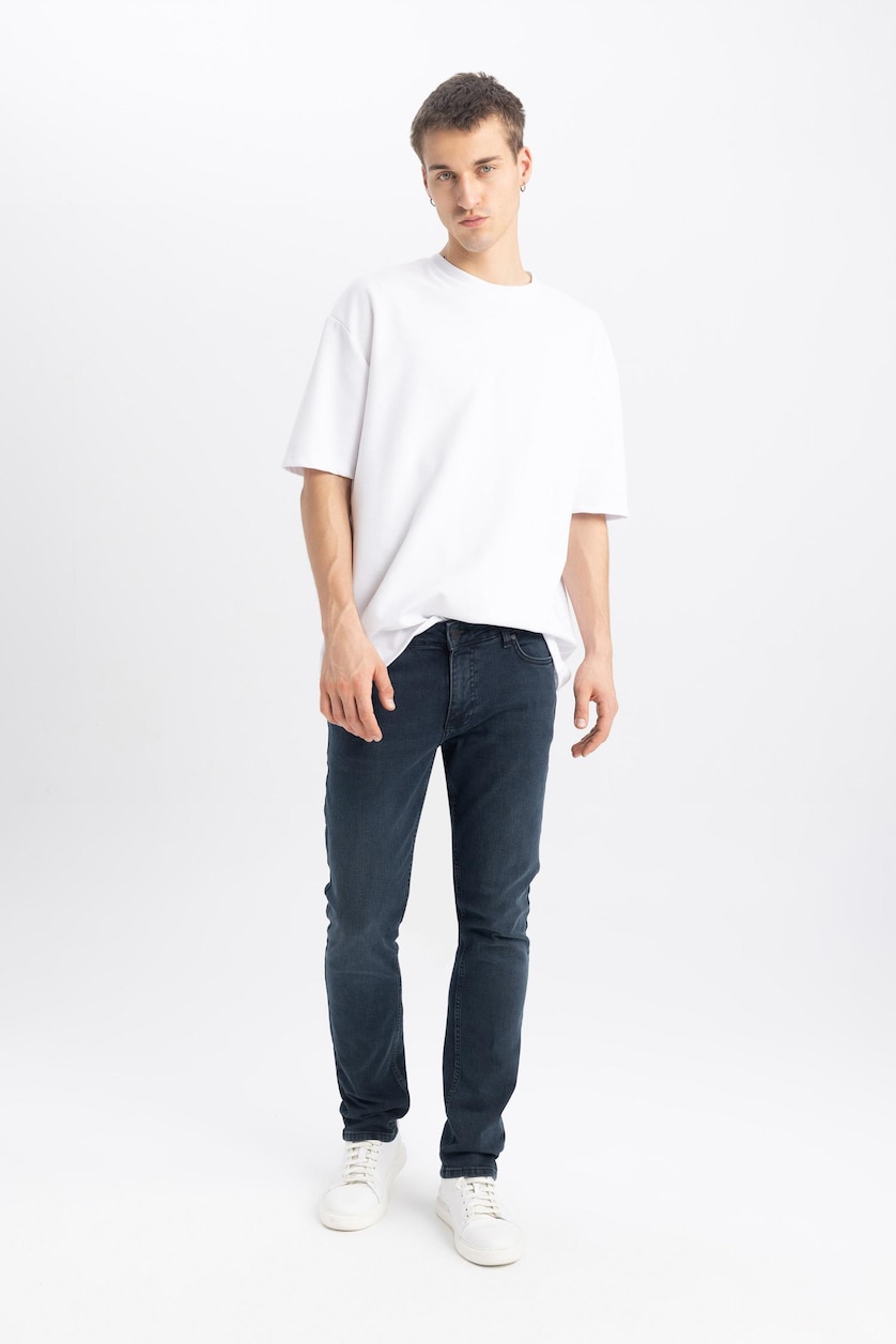 HOMME Indigo PEDRO - Coupe slim en jean