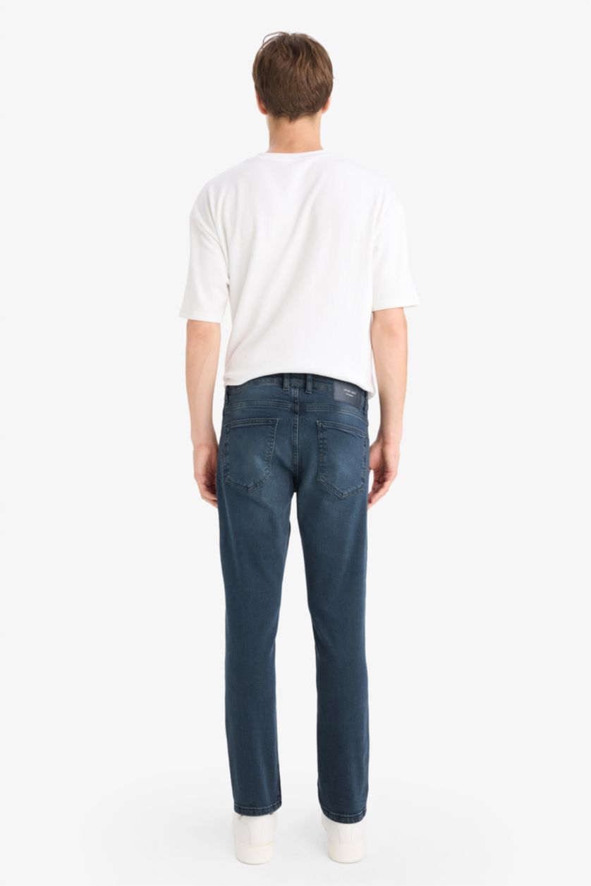 MAN Blue Black Pedro Slim Fit Regular Waist Skinny Jeans