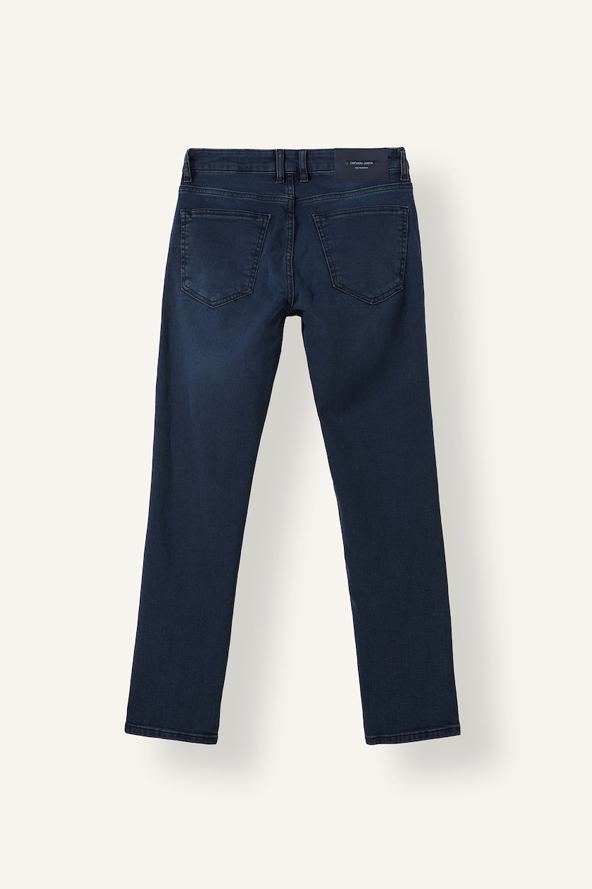 Men Blue Black Pedro Slim Fit Trousers