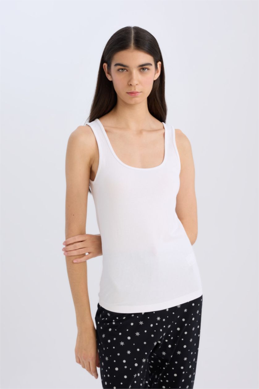 Women White Fall in Love Regular Fit Cotton Undershirt