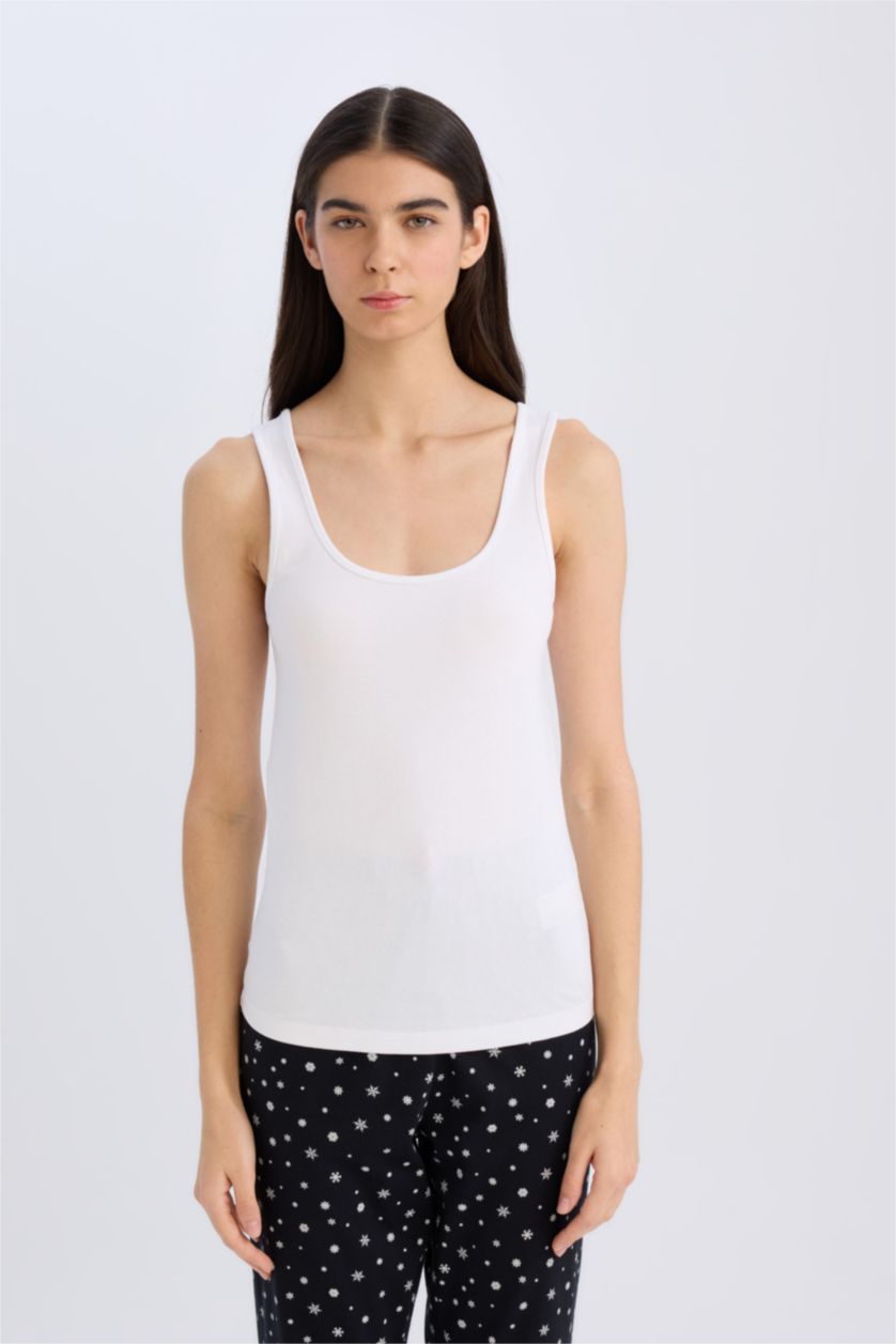 Women White Fall in Love Regular Fit Cotton Undershirt