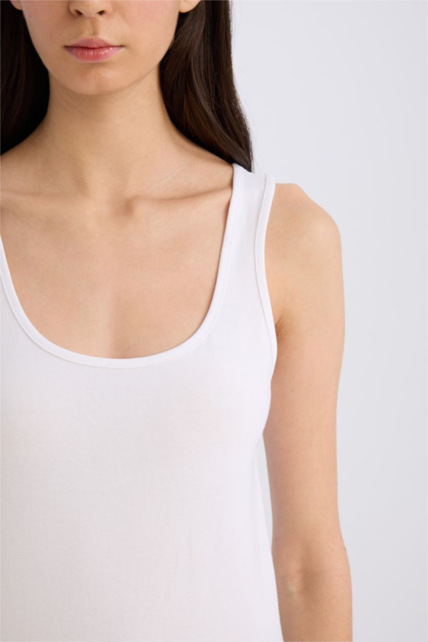 Women White Fall in Love Regular Fit Cotton Undershirt