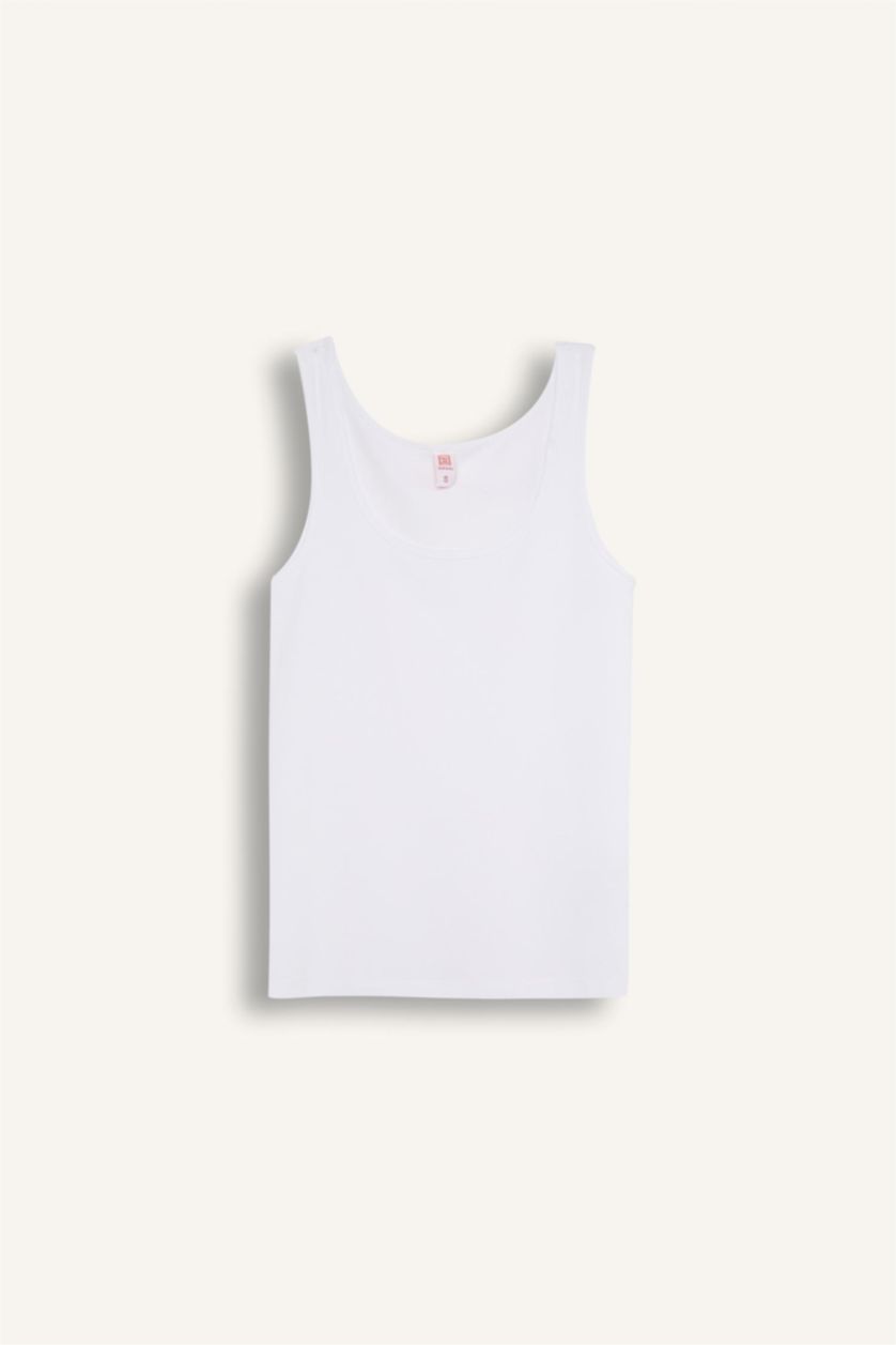 Women White Fall in Love Regular Fit Cotton Undershirt