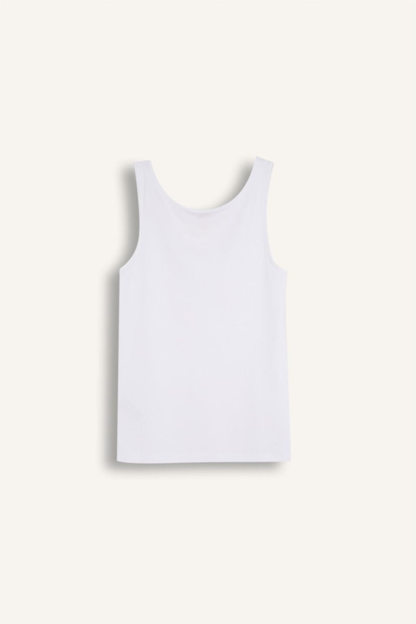 Women White Fall in Love Regular Fit Cotton Undershirt