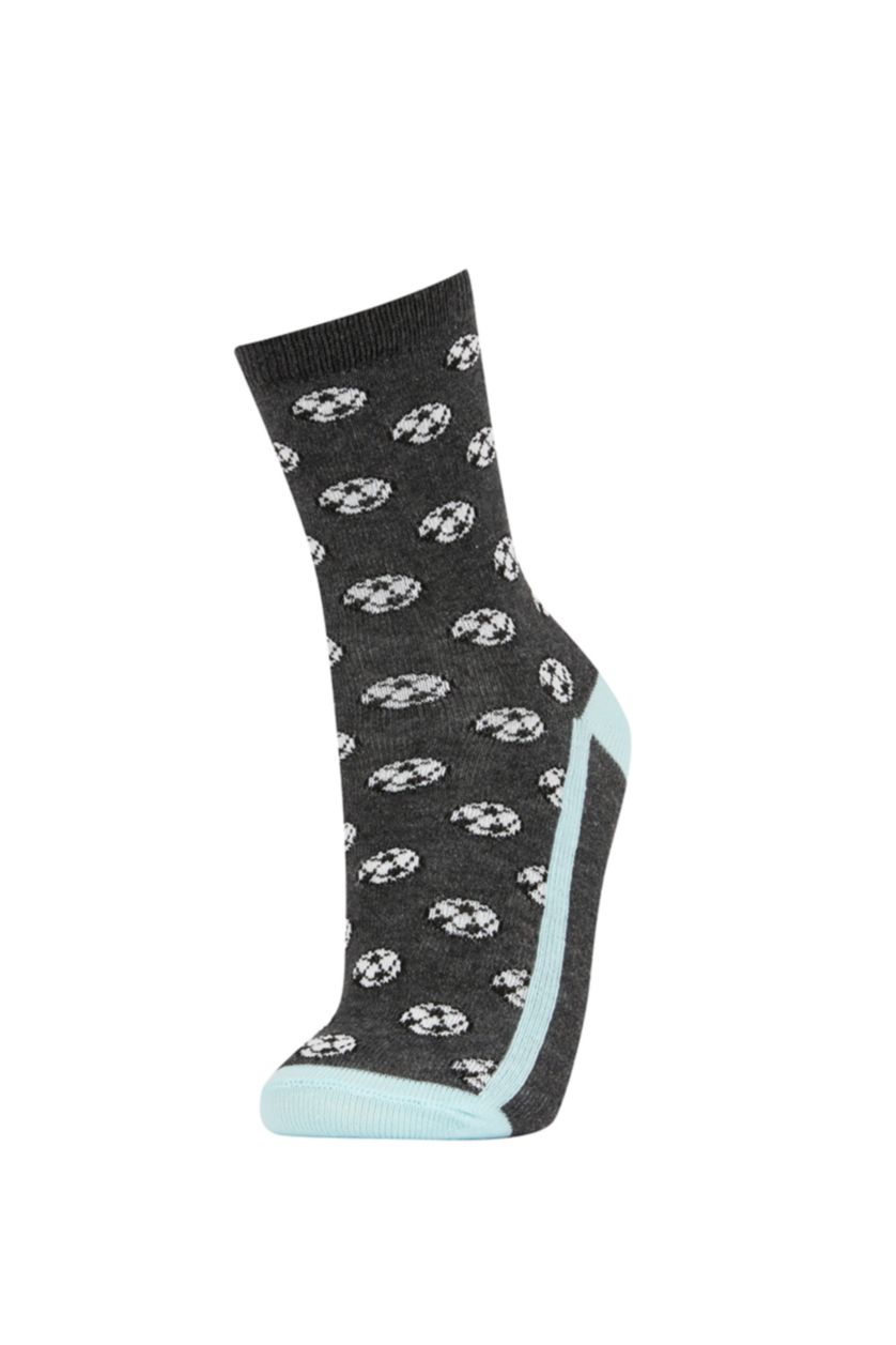 BOYS & TEENS Black Boys Cotton 3-pack Long Socks