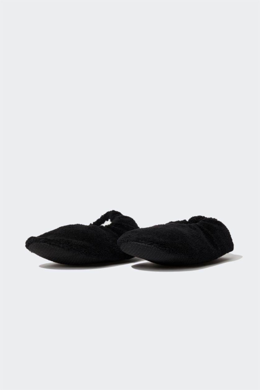 MAN Black Men's Defacto Fit Panduf House Slippers