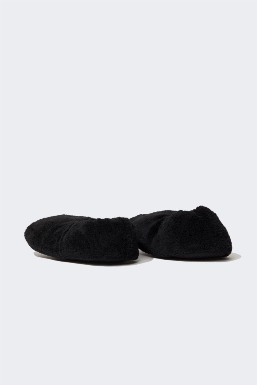 MAN Black Men's Defacto Fit Panduf House Slippers