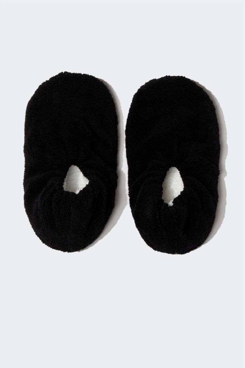 MAN Black Men's Defacto Fit Panduf House Slippers