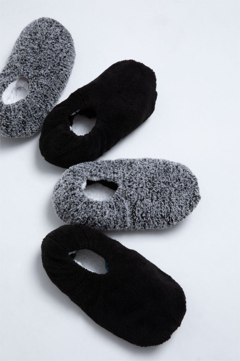 MAN Black Men's Defacto Fit Panduf House Slippers