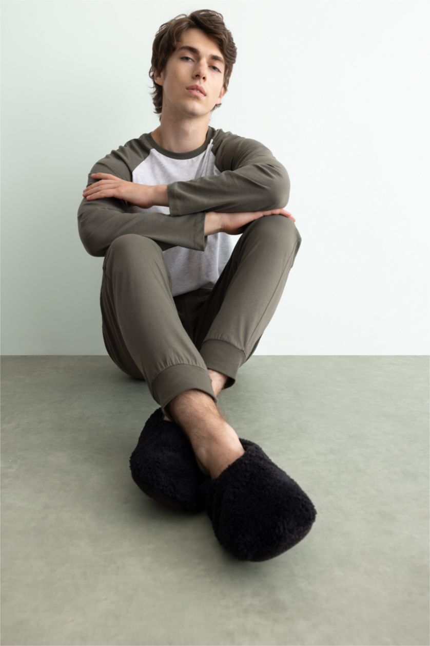 MAN Black Man Flat Sole Boots For House