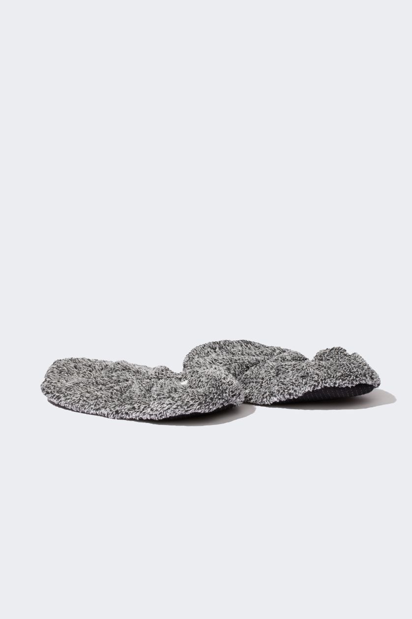 MAN Grey Melange Mab Flat Sole Plush Home Slippers